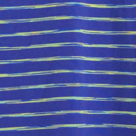 Athleta Womens Shirt Top Yellow Blue Stripe Long Sleeve Scoop Neck Stretch XXS - Picture 2 of 12